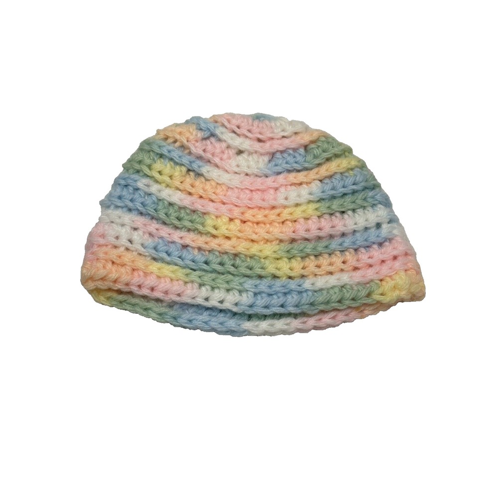 newborn baby hat NEW hand‎ crocheted yarn